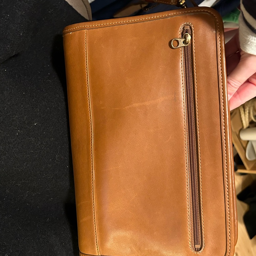 Coach 9833 Clutch Bag Brown Leather Vintage - Picture 11 of 12